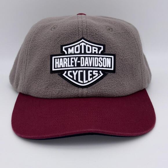 Harley Davidson Hat Fleece Snapback Reflective Bar Shield Logo Biker Riding - Picture 7 of 12